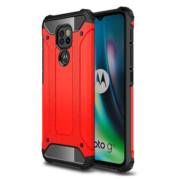 Armour Guard Etui Motorola Moto G9 Play - Rød