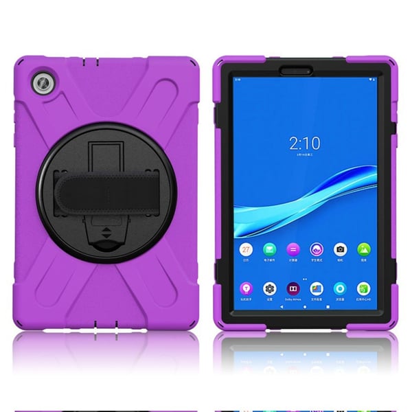 Lenovo Tab M10 HD Gen 2 360-svingbar kickstandholder + silikonetui - Lilla