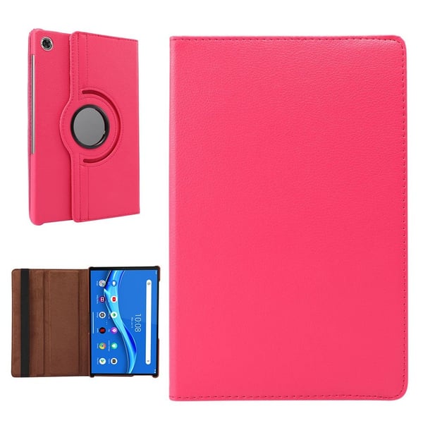 Lenovo Tab M10 FHD Plus 360 graders litchi-tekstur skinnveske - Rose