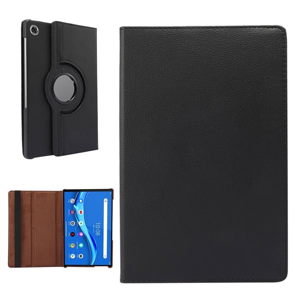 Lenovo Tab M10 FHD Plus 360 graders läderfodral med litchi-textur - Svart