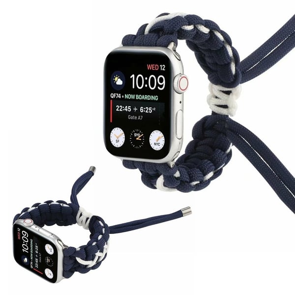 Apple Watch Series 6 / 5 44 mm flettet klokkerem - Svart