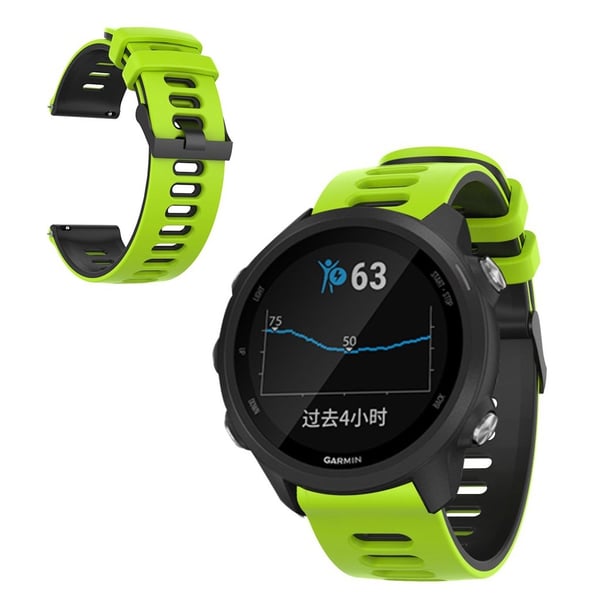 Samsung Galaxy Watch (46 mm) tofarget silikonarmbånd - Lime / Svart