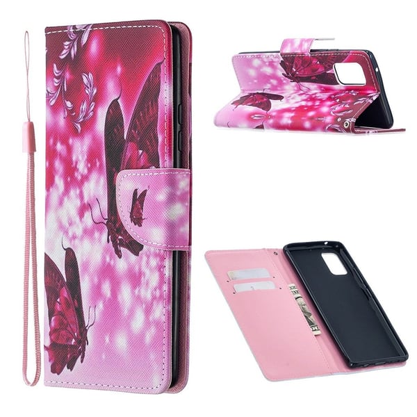 Wonderland Samsung Galaxy M51 Flippetui - Rose Sommerfugl