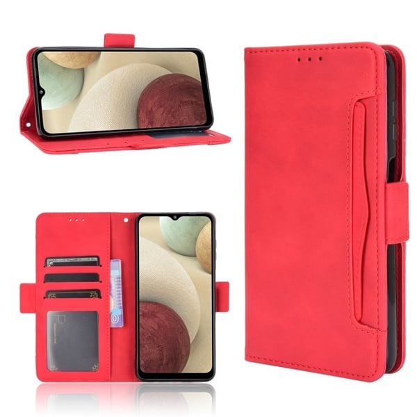 Lommebok-etui i moderne skinn-design Samsung Galaxy M32 - Rød