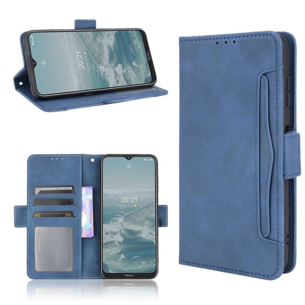 Modern-styled Lær Lommebok Etui til Nokia G20 - Blå