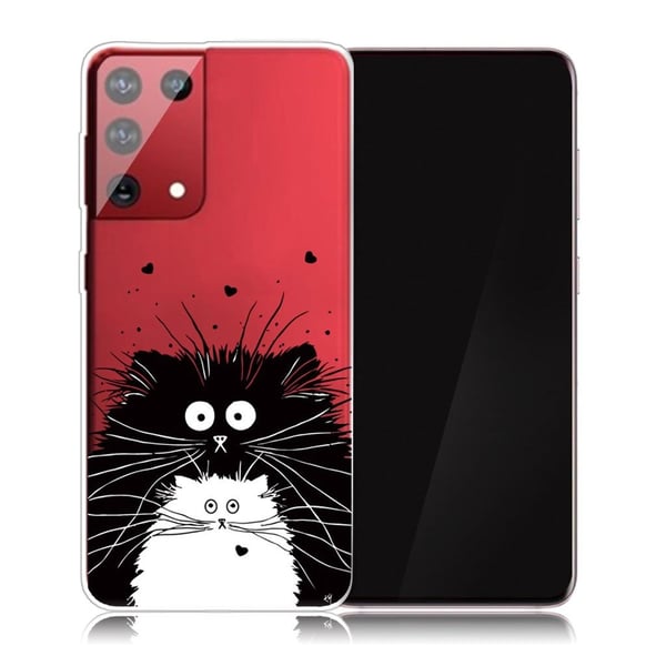 Deco Samsung Galaxy S21 Ultra 5G skal - Två Katter Deco Samsung Galaxy S21 Ultra 5G skal - Två Katter