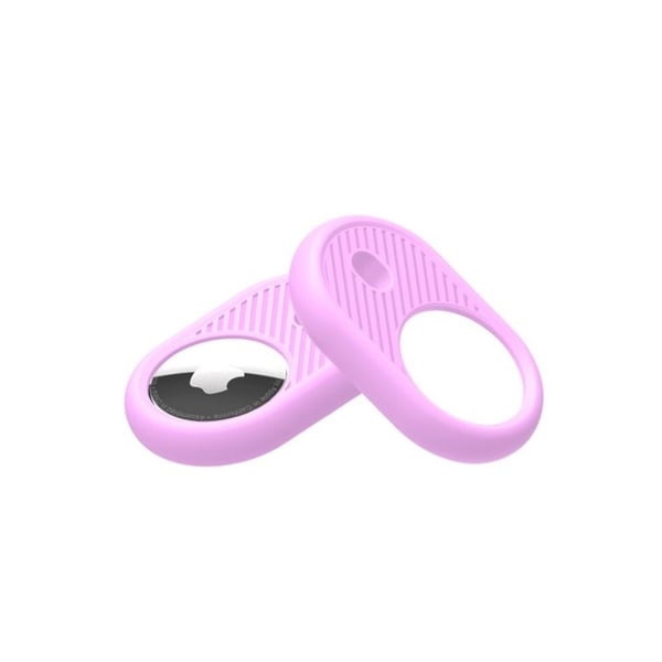 AirTags twill-tekstuurisuojus avaimenperällä - Violetti