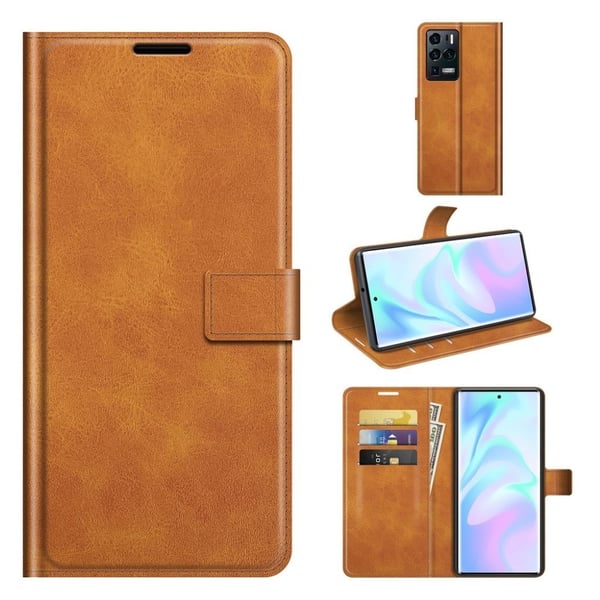 Wallet-style Lær Etui til ZTE Axon 30 Ultra 5G - Oransje