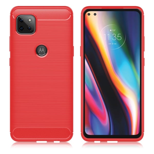 Carbon Flex Etui Motorola Moto G 5G - Rød