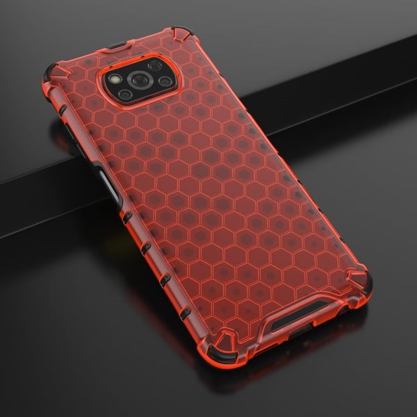 Bofink Honeycomb Xiaomi Poco X3 / X3 Nfc Etui - Rød
