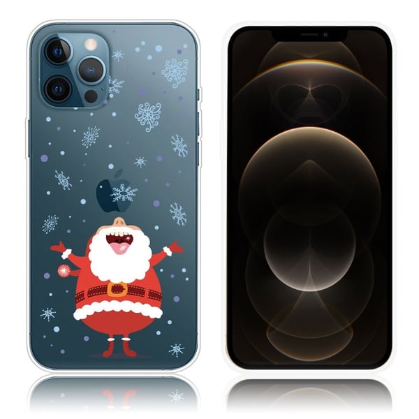 Juleetui til iPhone 12 Pro Max - Grinende Julemandd Juleetui til iPhone 12 Pro Max - Grinende Julemandd