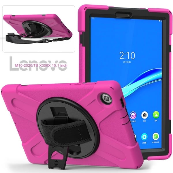 Lenovo Tab M10 HD Gen 2 360 graders kickstand + hybridveske i silikon - Rose