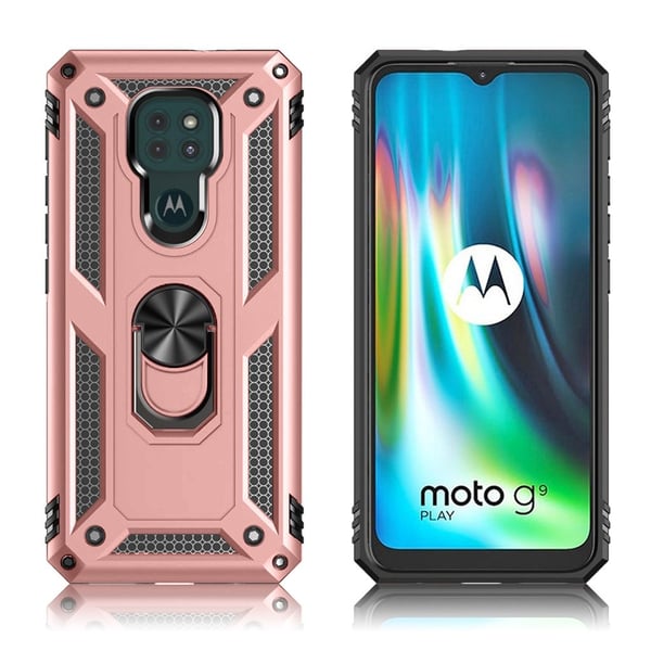 Bofink Combat Motorola Moto G9 Play Etui - Rose Gull