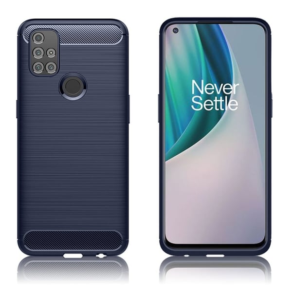 Carbon Flex etui - OnePlus Nord N10 5G - blå