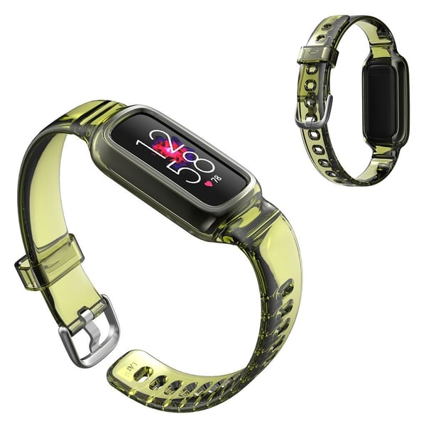 Fitbit Luxe unik stil gjennomsiktig klokkerem - Gul