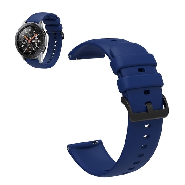 22mm Universal sporty silikone urrem - Midnatsblå