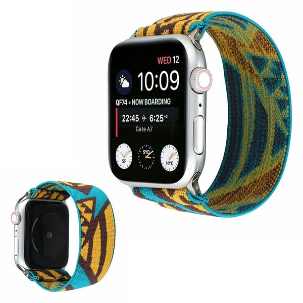 Apple Watch Series 6 / 5 40 mm elastisk klokkerem - Blå / Blå