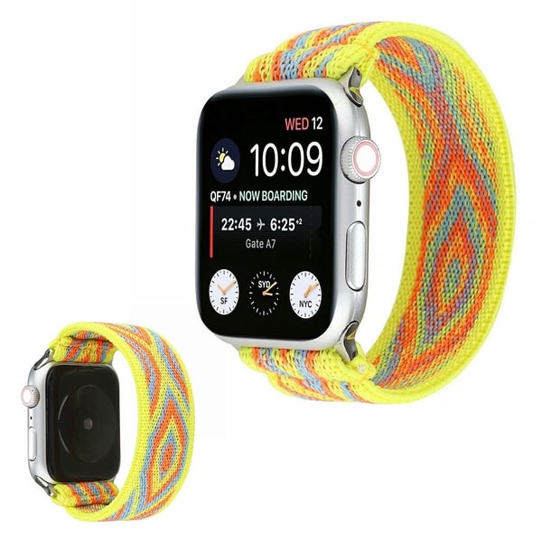 Apple Watch Series 6 / 5 40 mm elastisk klokkerem - Gul Tribal Diamant