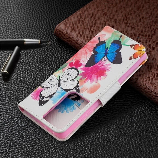 wonderland Samsung Galaxy S21 Ultra flip etui - Two sommerfugl