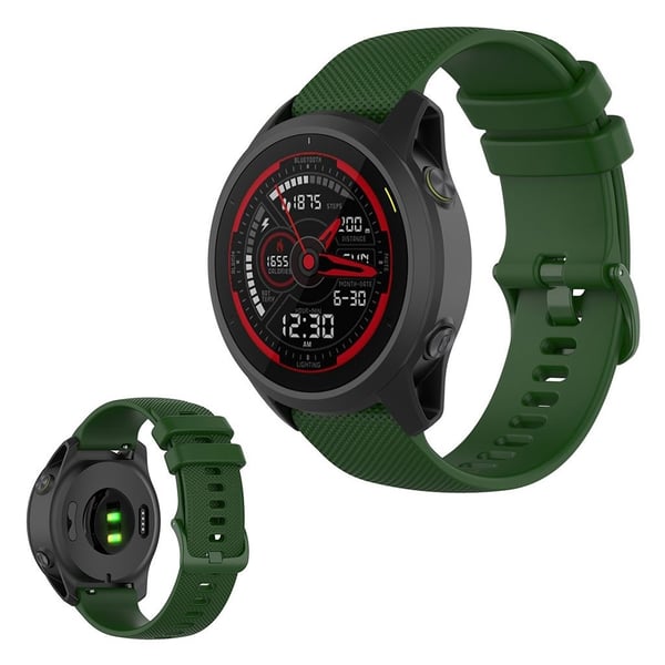 Garmin Forerunner 745 grid silikonarmbånd - Militærgrønn