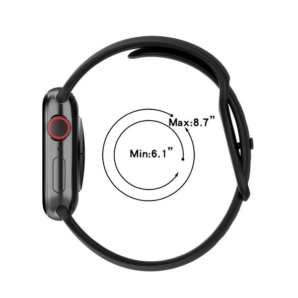 Apple Watch 40 mm enkel klokkerem i silikon - Cyan / Størrelse: L