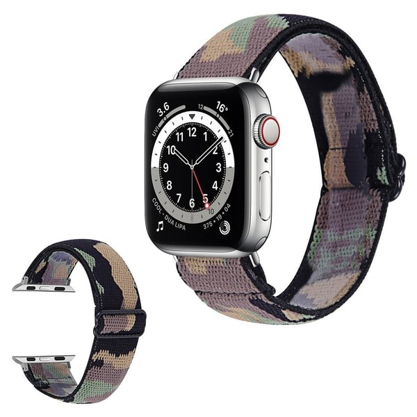 Apple Watch 40 mm elastisk klokkerem med stilig mønster - Kamuflasje