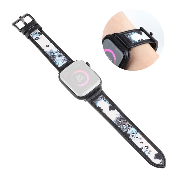 Apple Watch 40 mm urrem i landskapsmønstret skinn - Blå