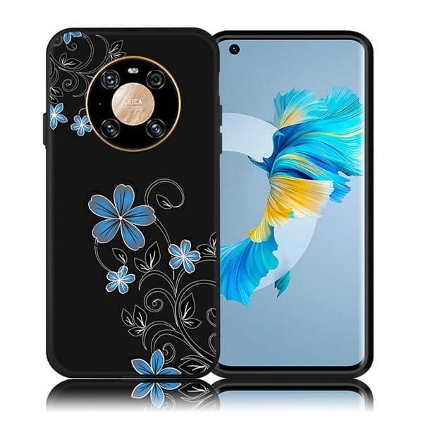 Imagine Huawei Mate 40 Etui - Blåe Blomster