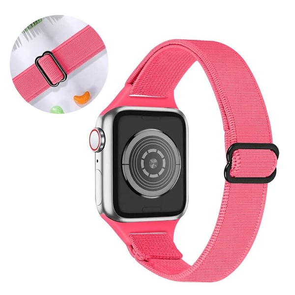Apple Watch 42 mm - 44 mm klokkerem i nylon - Mørkerosa