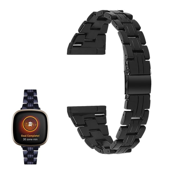 Fitbit Sense / Versa 3 harpiksarmbånd - Svart