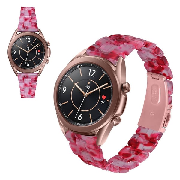 Samsung Galaxy Watch 3 (41 mm) harpiksfarget klokkerem - Ferskenrød Samsung Galaxy Watch 3 (41 mm) harpiksfarget klokkerem - Ferskenrød