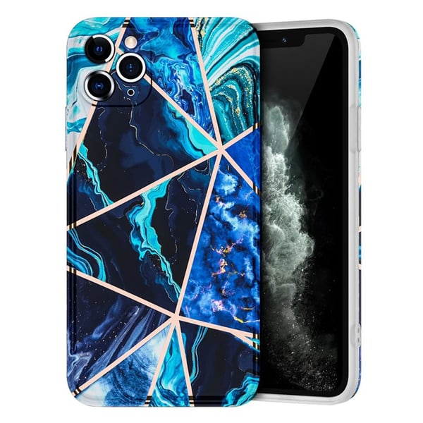 Marble iPhone 11 Pro Max Etui - Blå