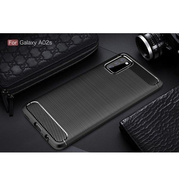 Carbon Flex Etui Samsung Galaxy A02s - Svart