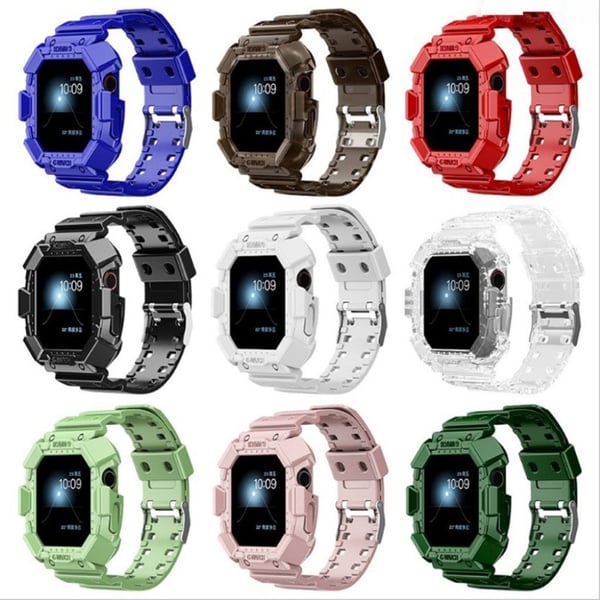 Apple Watch 42mm - 44mm integrert klokkerem i silikon - Grønn