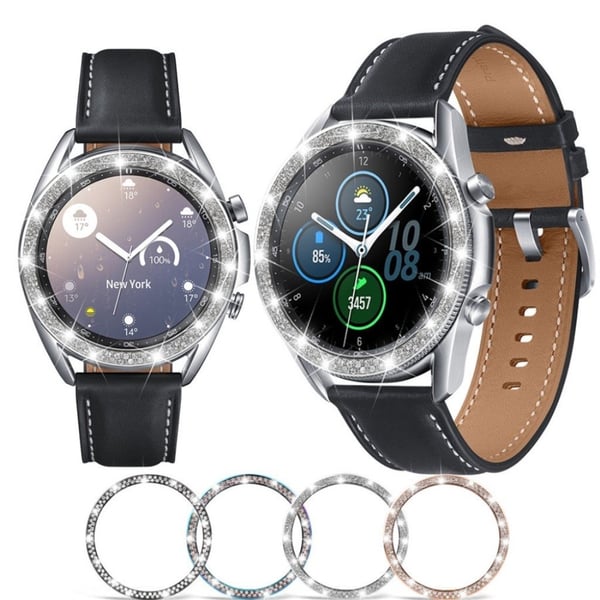 Samsung Galaxy Watch 3 (45 mm) skinnende strass urskive - Svart