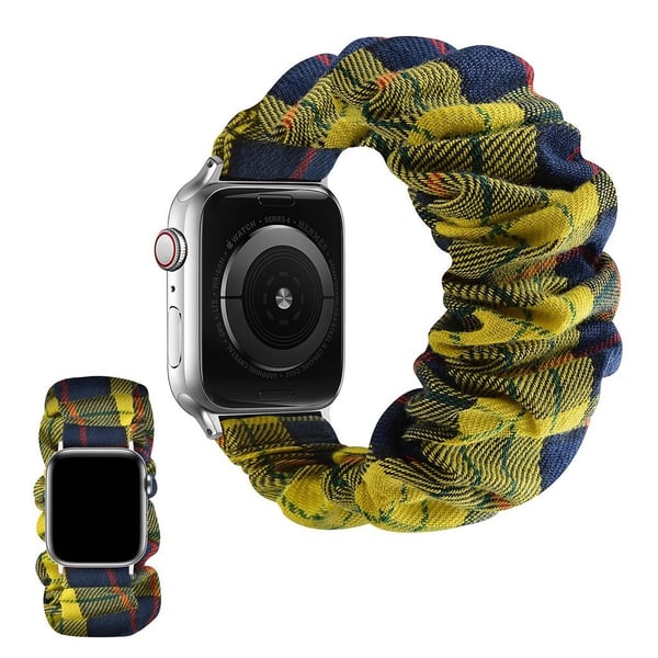 Apple Watch 42mm - 44mm elastisk klokkerem i hårbåndstil - Gul + Gul