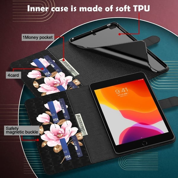 Lenovo Tab M8 Mønstret Lær Flippetui - Blomst