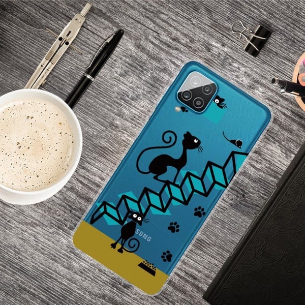 Deco Samsung Galaxy A12 5G Etui - Katt og Trapp