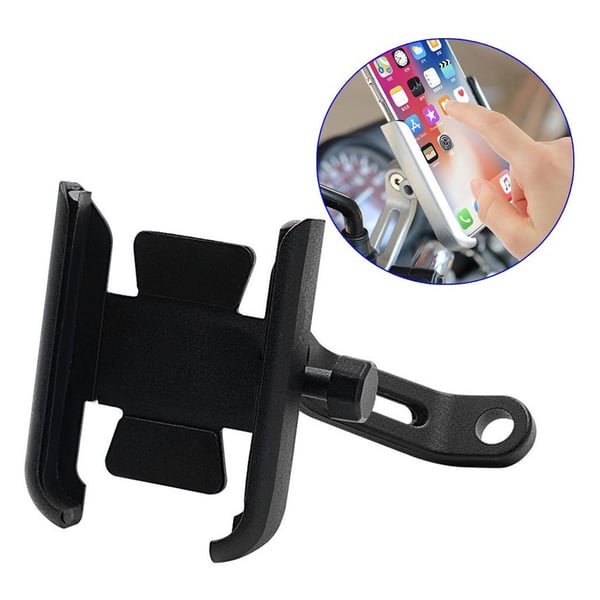 Universal WUPP 360 graders aluminiumslegering motorcykel / cykel telefonholder - Sort