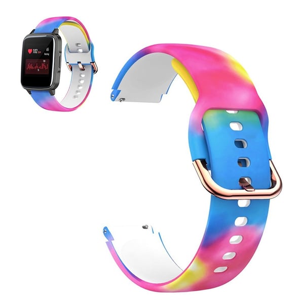 Haylou SmartWatch LS01 unik mønsterklokkerem i silikon - Tie Dye
