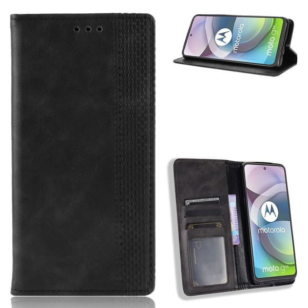 Bofink Vintage Motorola Moto G 5G Lær Etui - Svart Bofink Vintage Motorola Moto G 5G Lær Etui - Svart