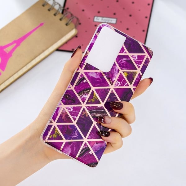 Marmormotiv Samsung Galaxy S21 Ultra 5G skal - Ros