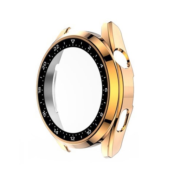 Huawei Watch 3 Pro skala designramme + skjermbeskytter i herdet glass - Rose Gull