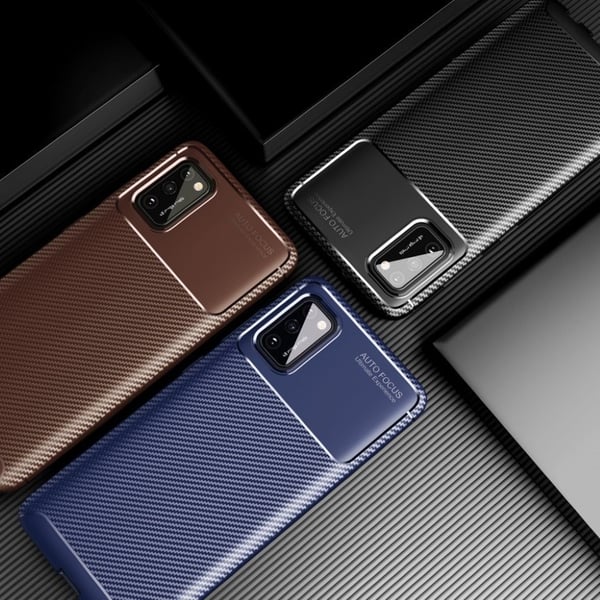 Carbon Shield Samsung Galaxy A02s Etui - Blå
