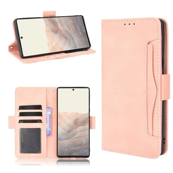 Lommebok-etui i moderne skinn-design Google Pixel 6 - Rose Gull