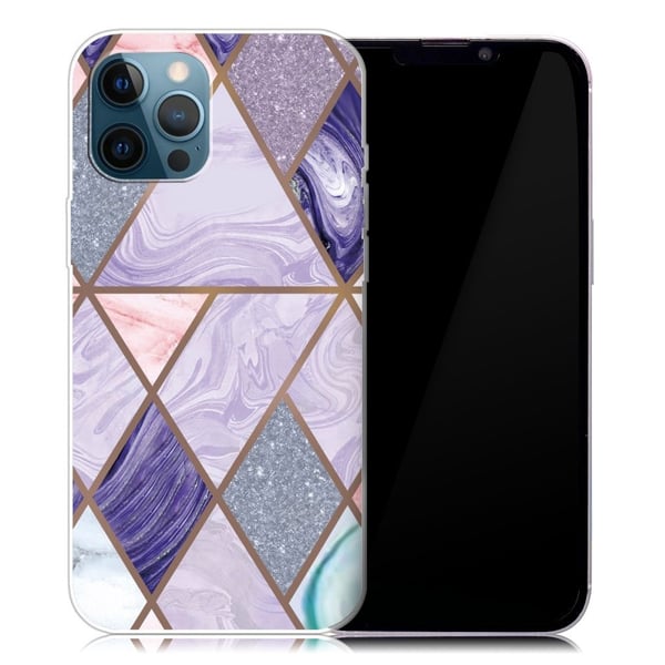 Marmordesign iPhone 13 Pro deksel - Trekanter Og Trekanter