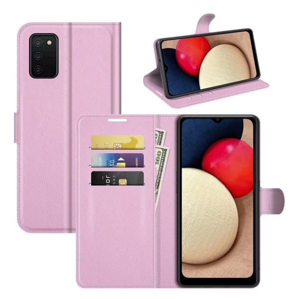 Classic Samsung Galaxy A03s flip etui - Rosa