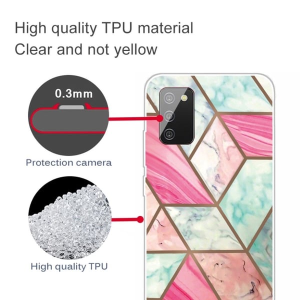 Marmordesign Samsung Galaxy A03s deksel - Fargerike Marmorfliser