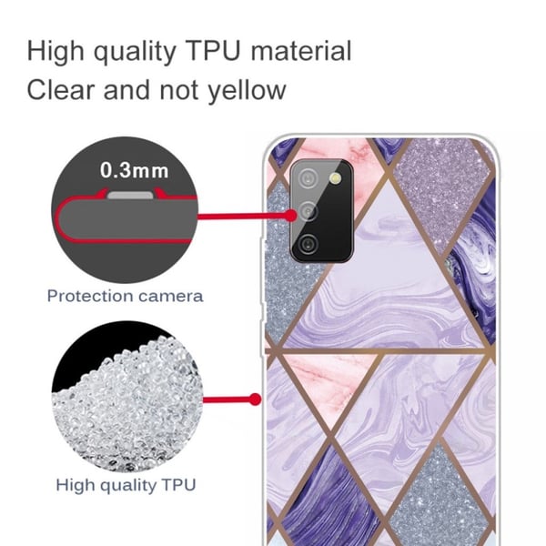 Marmordesign Samsung Galaxy A03s deksel - Trekanter Og Trekanter