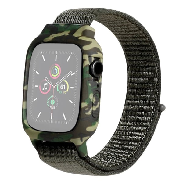 Apple Watch Series 6 / 5 40 mm unikt mønstret nylonklokkebånd - Olivengrønn